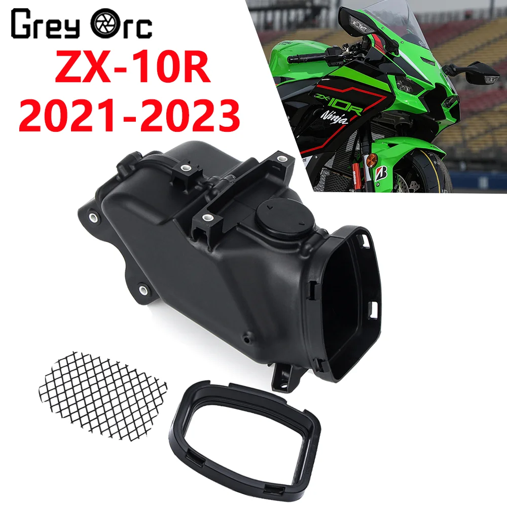For Kawasaki Ninja ZX 10R ZX10R 2021 2022 2023 Motorcycle Stamping Air Inlet Pipe Black Ventilation Pipe Fairing
