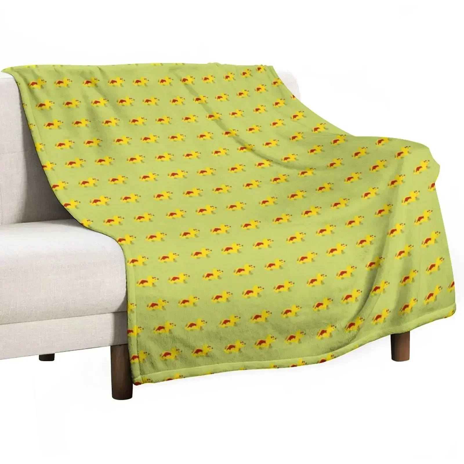 

New Devil Dino Green Throw Blanket blankets ands halloween Flannel Fabric christmas gifts Blankets