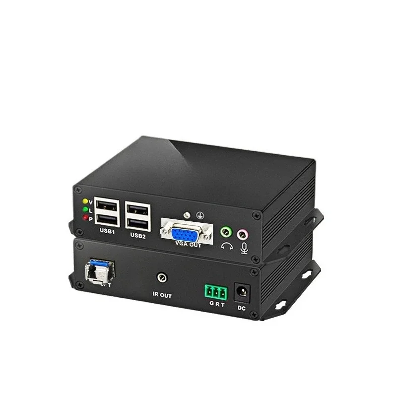 2K high definition lossless fiber USB2.0 support touch screen 20KM with two-way audio real-time transmitter