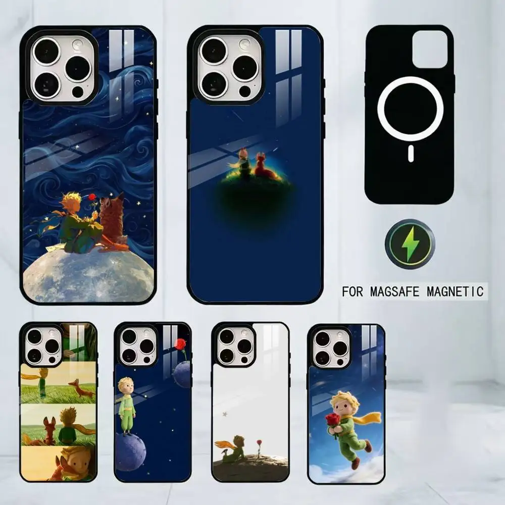 

Little Prince Fox Case Funda Phone Case For iPhone17,16,15,14,13,12,11 Plus,Pro Magnetic For Magsafe Wireless Charging