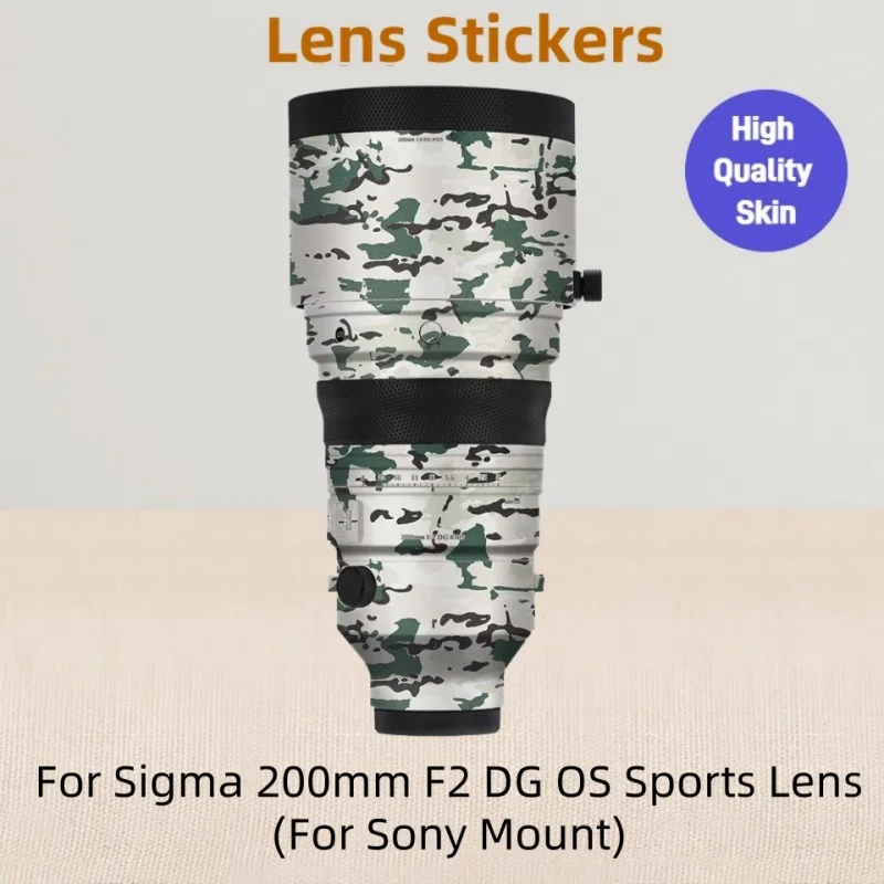 

For Sigma 200mm F2 DG OS Sports for Sony Mount Lens Sticker for Sigma 200 F2 Lens Decal 200F2 Wrap Cover Skin