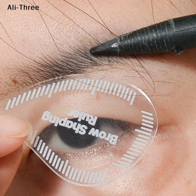 1Pcs Tear Drop Arch Brow Mapping Tool 1 Minute Brow Shaping Ruler Template Stencils Fast Drawing Eyebrow Hair Stroke Eyeliner