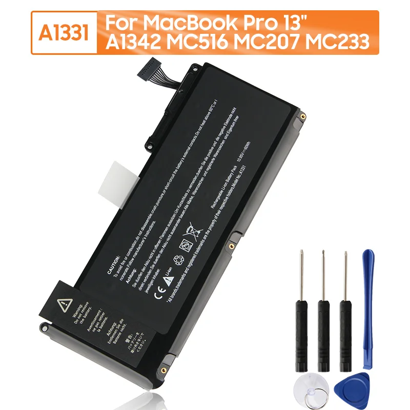 

Сменная батарея A1331 для MacBook Pro 13 "A1342 MC516 MC207 MC233, сменная батарея 60Wh с бесплатными инструментами