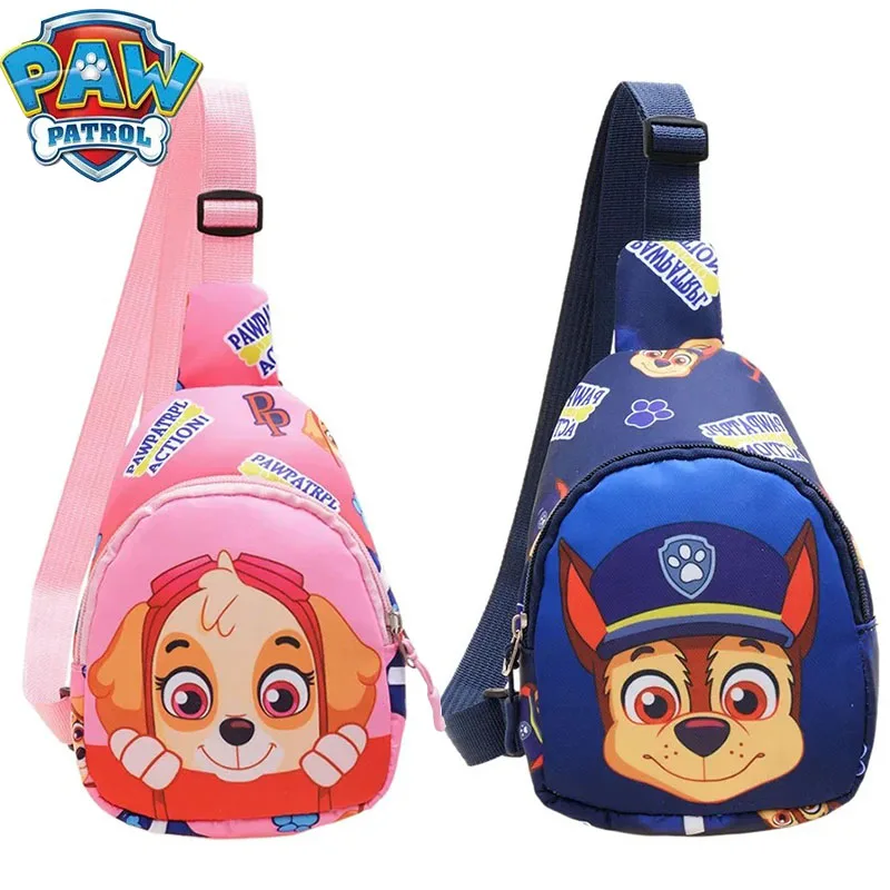 Paw Patrol Children\'s Chest Bag Baby Boy Girl Toddler Bag Small Bag Storage Pouch Outdoor Shoulder Bags Kid Toy Zipper Wasit Bag