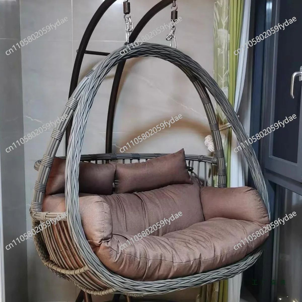 

Hanging basket rattan chair balcony swing rocking courtyard double hanging chair indoor hammock household