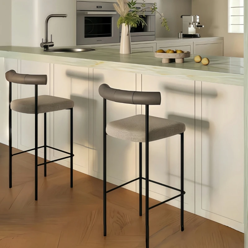 لهجة الشمال عالية بار البراز يشكلون مطعم مصمم مع كراسي بار الظهر الجمالية مريحة Sillas الأثاث الفريد #6