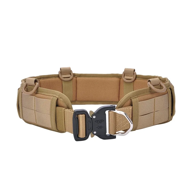 MOLLE Tactical Battle Belt, Quick Release Rigger Belt, Multi-Purpose Padded Patrol Belt, Outdoor Sports Equipment