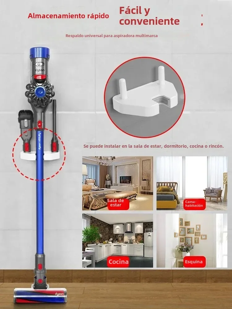 vanzlife Pnch-Free Vacuum Cleaner Bracket Storage Rack Universal Backrest Shelf for Dyson 7v8v11 Midea Puppy dust catcher Holder