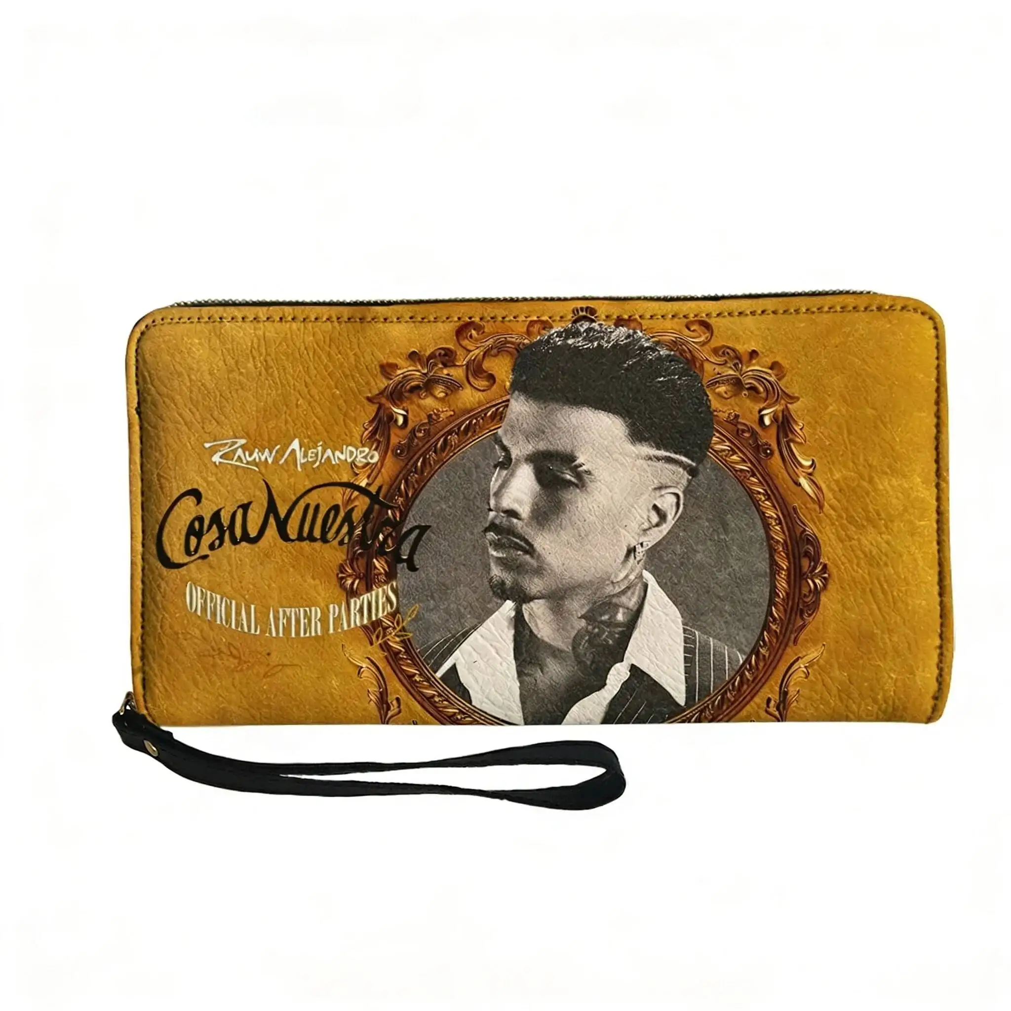 Singer Rauw Alejandro Cosa Nuestra Custom Purse Mens Womens Zipper Long Wallets Double Print Portable Wallet Gift Bag