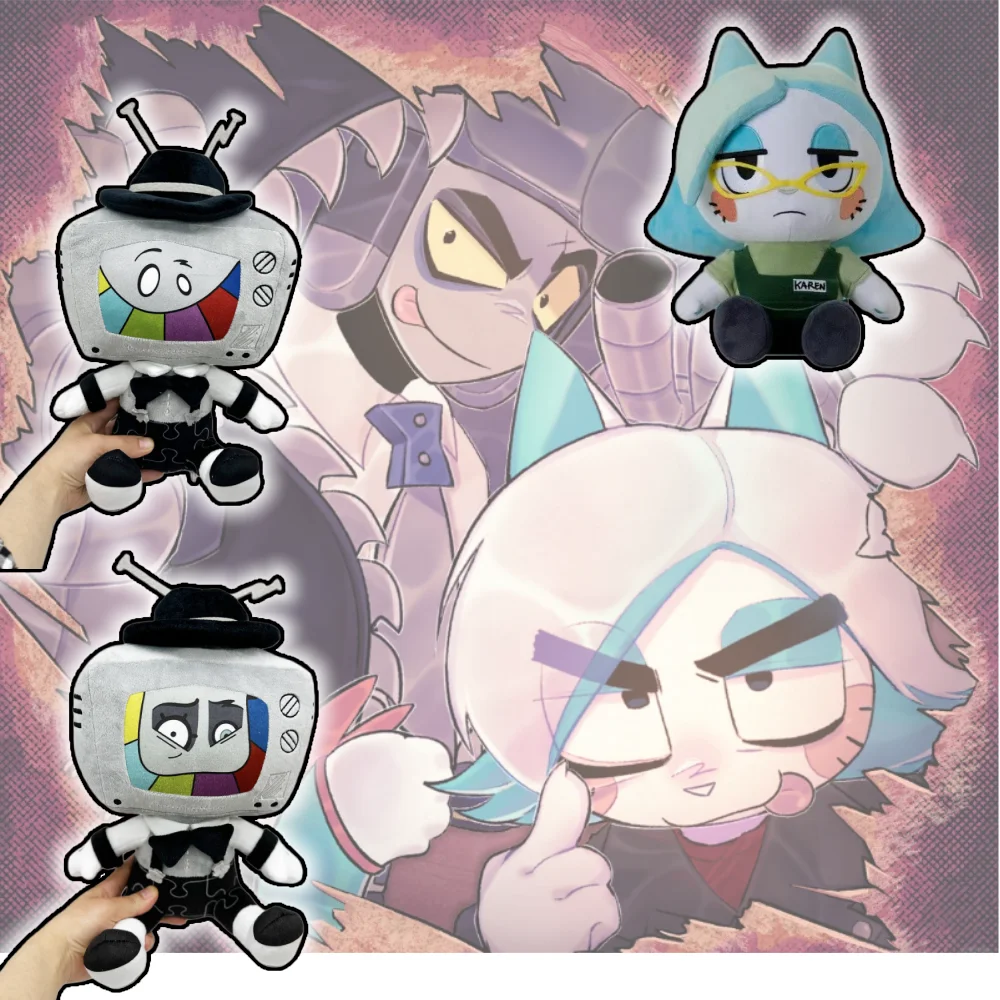 

SMG4 ТВ-презентатор Мистер Пазлы, плюшевые игрушки, милая кукла Карен, кошка, подушка, украшение для дивана, игрушка, детский вентилятор, подарок на день рождения