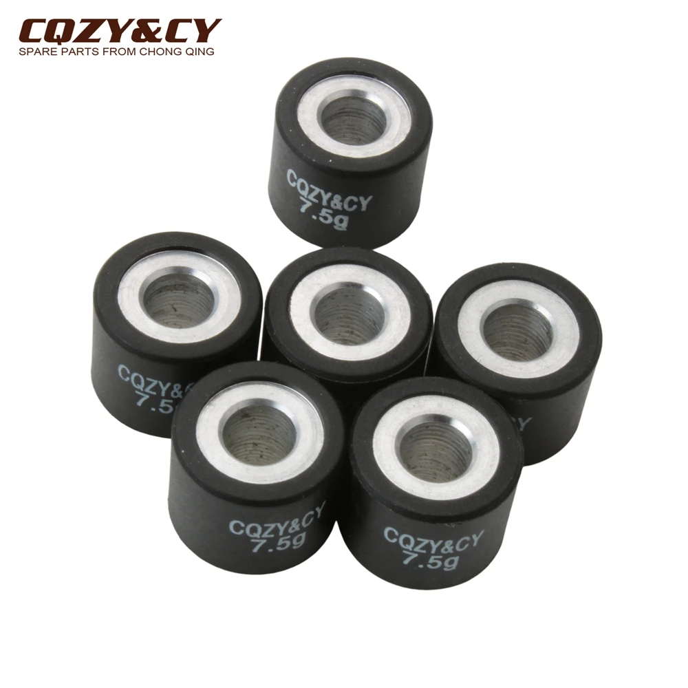 6pc Scooter Variator Racing Roller Weights 5g-8g 19x15.5mm For Derbi Atlantis Bullet Eu2 50 Gp1 50cc CM1102025 CM1102045