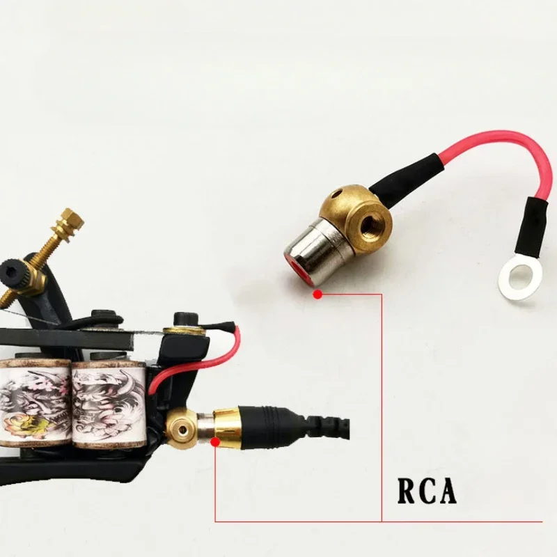 Tattoo Coil Machine Double Hook Change RCA Interface Connection Cable Power Supply Strong Conductivity Motor Accessories