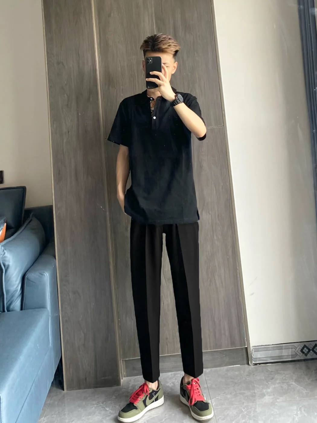 

Men's Straight Leg Slim Fit Suit Pants Bla Casual Nine Point Drapey Sle Four Seasons Faionable Trendy Youth Active Wear