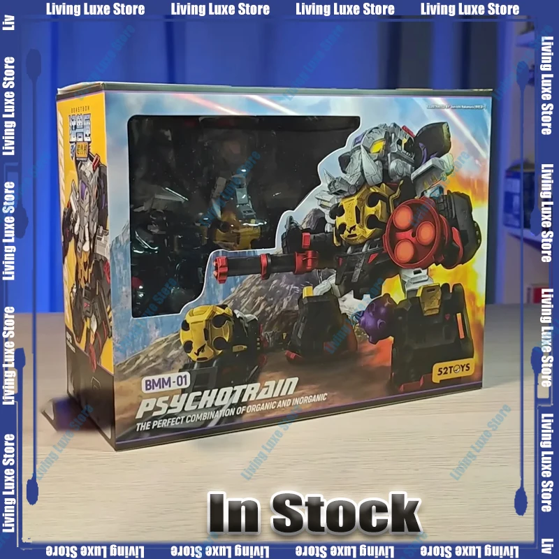 In Stock 52TOYS BEASTBOX BMM-01 PSYCHOTRAIN Deformation Model Toys Cube Deformed Elephant Train Combination Robot