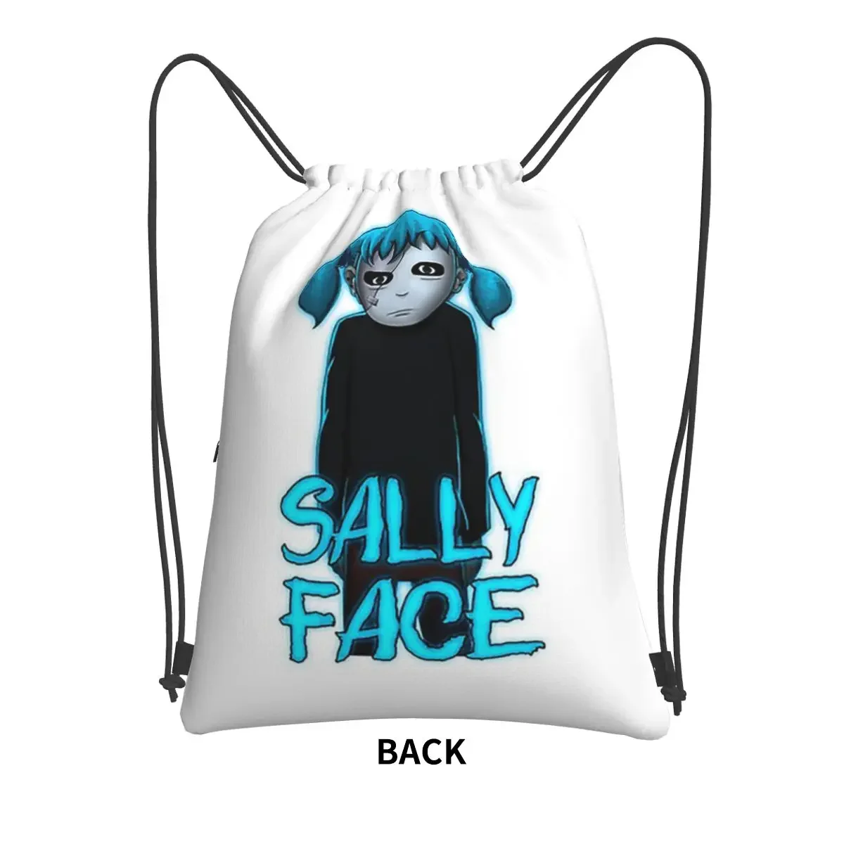 Sally Face Game Portable Backpacks Drawstring Bag Fashion Drawstring Bundle Pocket Storage Bags For School Students