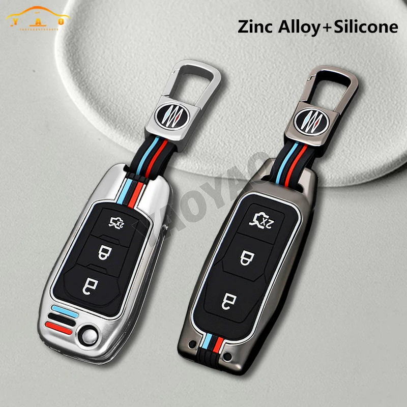 

Zinc Alloy Car Remote Key Case Cover For 2015 2016 Ford Fusion Mondeo Mustang F150 F250 F350 Lincoln Edge Explorer MK Edge