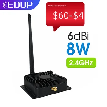 EDUP 8 ワット 2.4 ghz WiFi パワーアンプエクステンダー 5.8 ghz 5 ワット信号ブースターワイヤレスレンジリピーター Wi-Fi ルーター SMA ポートアンテナ