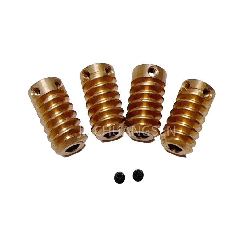 (1 piece) 0.8M Copper Worm Gear 3/4/5/6/6.35mm Bore 10/14mm Diameter Length 20/30mm