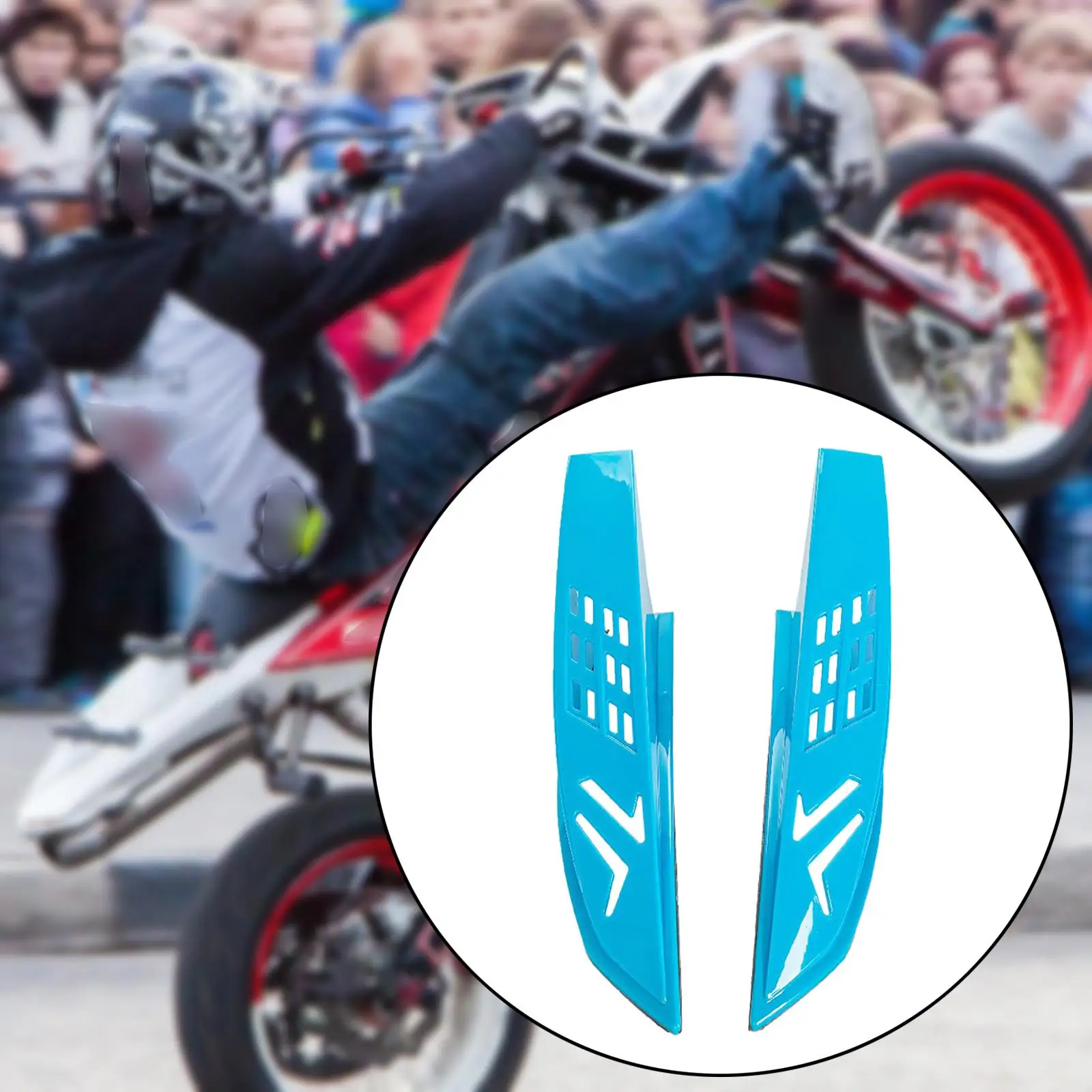 Helmet Horns Plastic Blue Decorative Ear Pieces for Extras for Motorcycle Helmet and Full Neck Protector