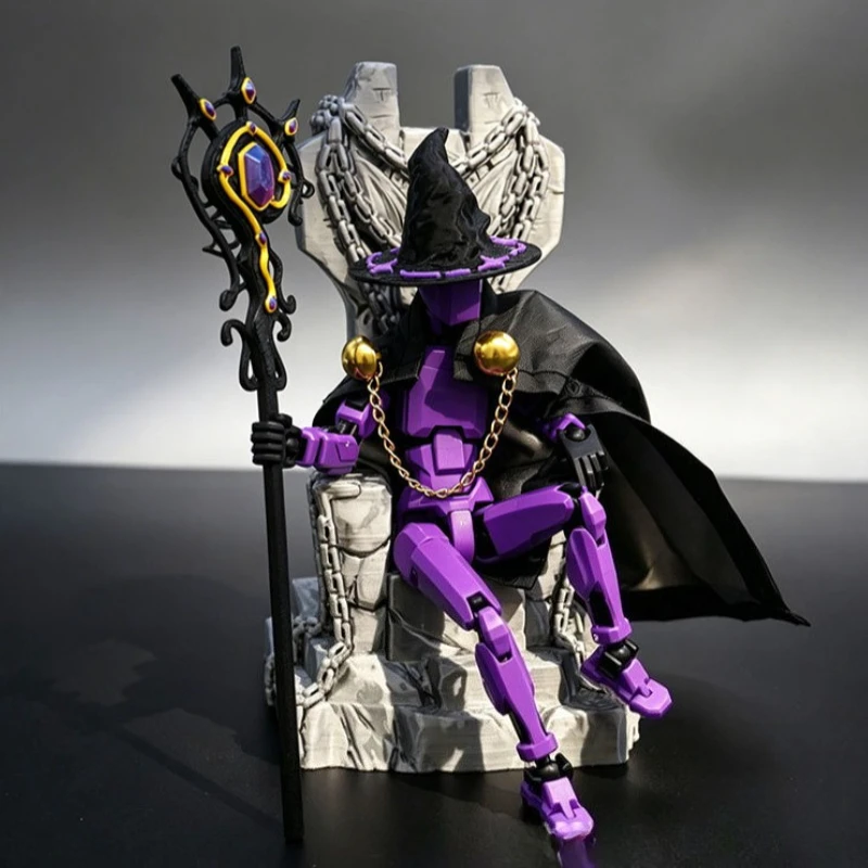 Witch Dummy T13 Action Figure 3D Printed Multi-Jointed Movable Titan 13 Lucky Dummy Wizard Robot Action Figure Halloween Gift