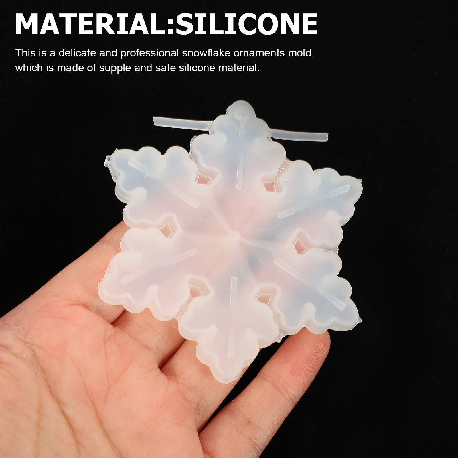 

2pcs Snowflake Silicone Mold Diy Craft Making Resin Epoxy Jewelry Accessory Handicraft Mold For Home Diy Projects Manual Art