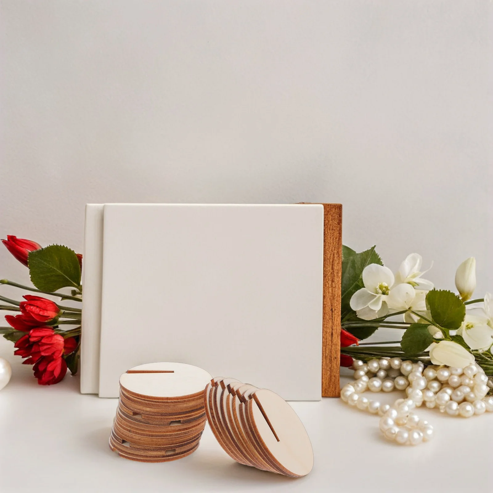 

120Pcs Wooden Round Drink Tags Blank Natural Wood Wine Glass Markers for Weddings Parties Bars Rustic Drink Identification