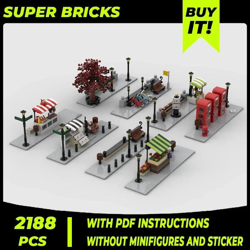 

Street View Model Moc Building Bricks Various Corner scene Technology Modular Blocks Gifts Christmas Toys DIY Sets Assembly