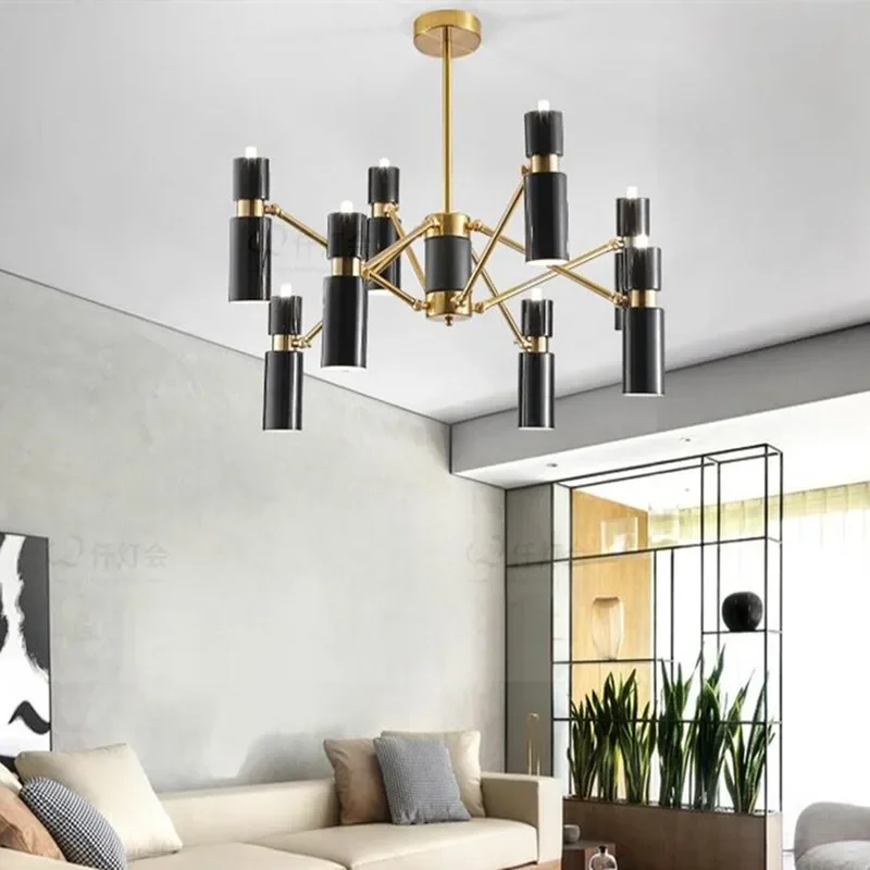 Nordic Modern Space Floating Concept Chandeliers Lights Lamp for Living Room Dining Room Bedroom Home Loft Black Gold G9