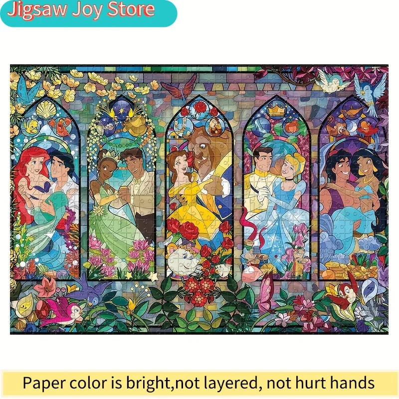 1000pcs Cartoon Characters Princess and Prince Puzzle | Wall-Hanging, Adult Game Gift, Family Interactive, Halloween and Thank