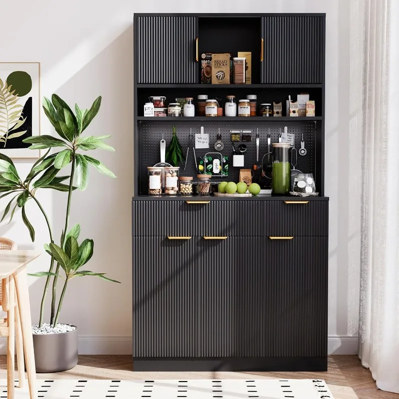 Kitchen Pantry with Storage and Pegboard, 71