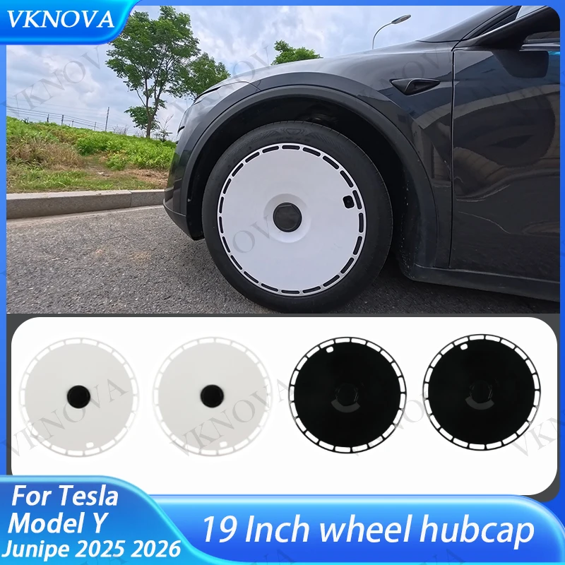 4 Uds tapacubos de rueda de 19 pulgadas tapacubos de repuesto para rendimiento de automóvil accesorios de cubierta de llanta completa para Tesla Model Y Juniper