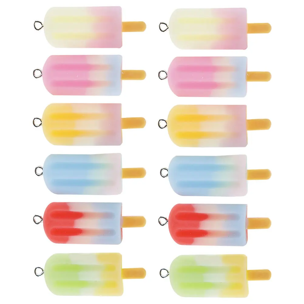 

20Pcs Ice Cream Stick Pendant Charms Resin DIY Jewelry Accessories Earring Necklace Bracelet Supplies Jewelry Charms