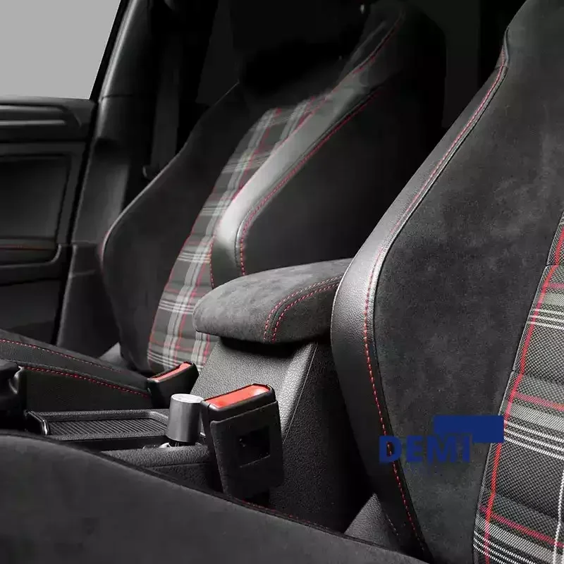 

For Alcantara Central Armrest Box Cover For VW Golf 7 2014 - 2020