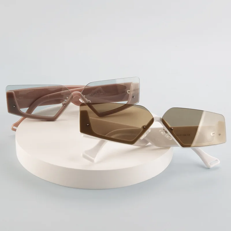 2026 New Rimless Diamond Sunglasses Unisex Retro UV400 Anti-UV Shades For Men Women