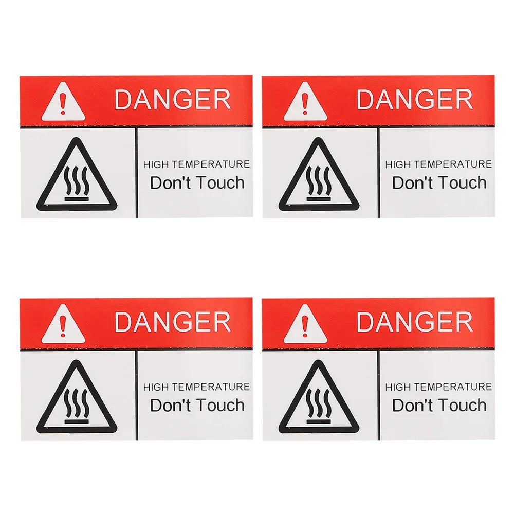 

2Pcs High Temperature Warning Labels Caution Hot Surface Stickers Self-Adhesive Safety Decals Industrial Machinery Kitchen Use