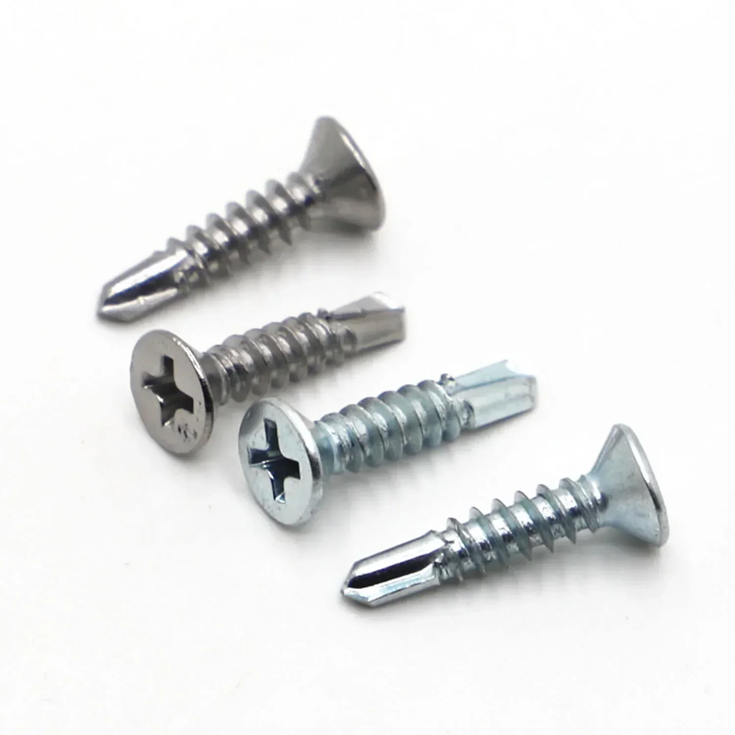 M3.5 M4.2 M4.8 M5.5 M6.3 410 Stainelss Steel Phillips Flat Head Self Drilling Screw Zinc Plated Steel Self Tapping Screw L=13-50 - Image 4