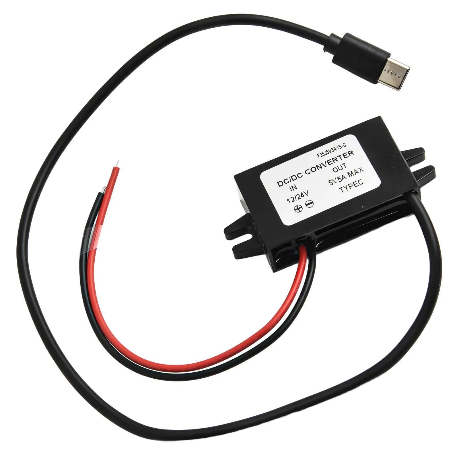 12V/24V To 5V USB C 5A 25W DC Converter Step-down Module Power Charging Adapter Electrical Equipment F23J5V5A1S-C