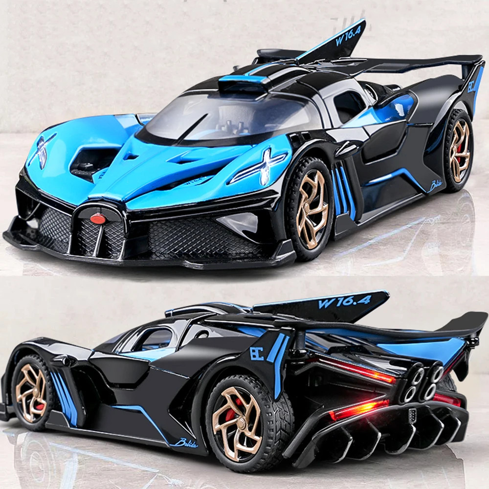 1:32 ボライド トゥールビヨン スーパーカー モデル おもちゃ 合金 ダイキャスト ドアが開く プルバック サウンド ライト スポーツカー オフィス テーブル オーナメント