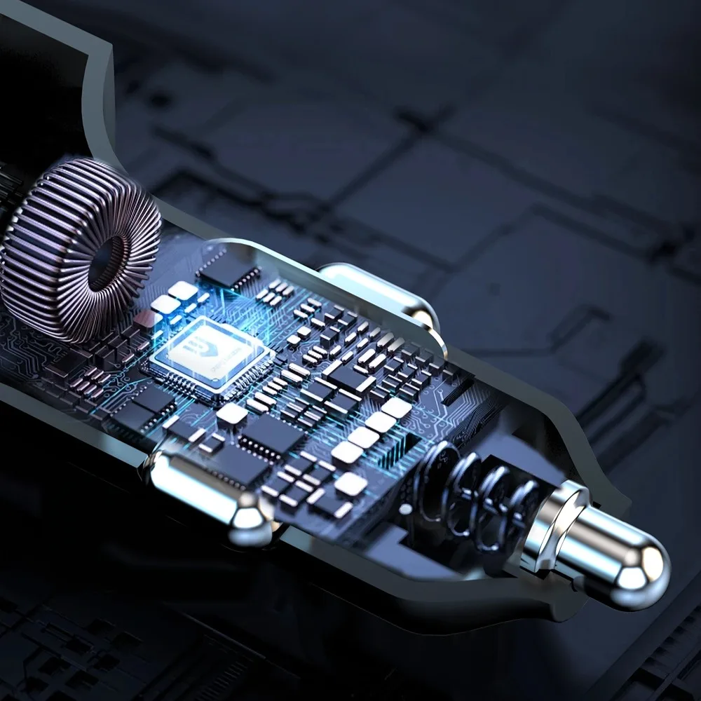 شاحن سيارة USB متعدد المنافذ، محول شحن سريع للغاية PD من النوع C لهاتف iPhone 15 16 Pro Max Samsung iPad والمزيد