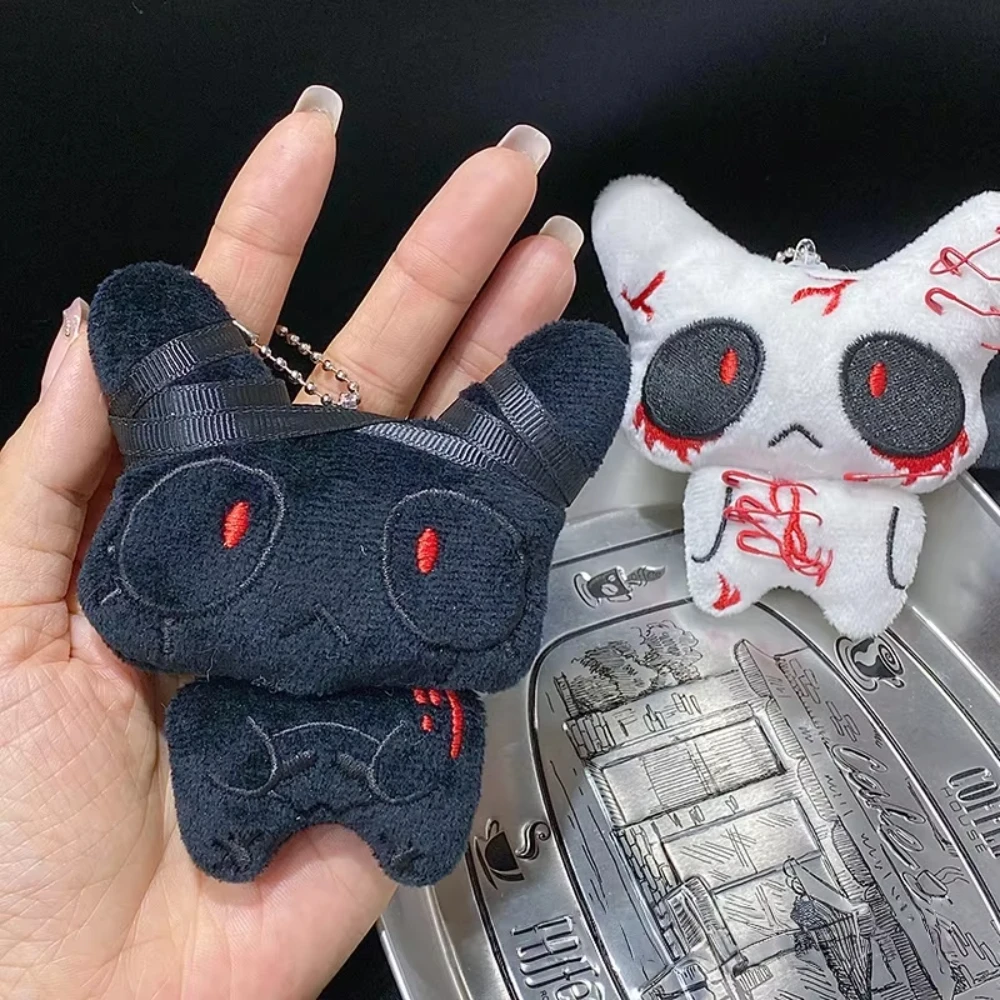 Halloween Horror Plush Keychain Creepy Bloody Monster Doll Goth Bag Charm Scary Accessories for Backpack Cosplay Party Decor