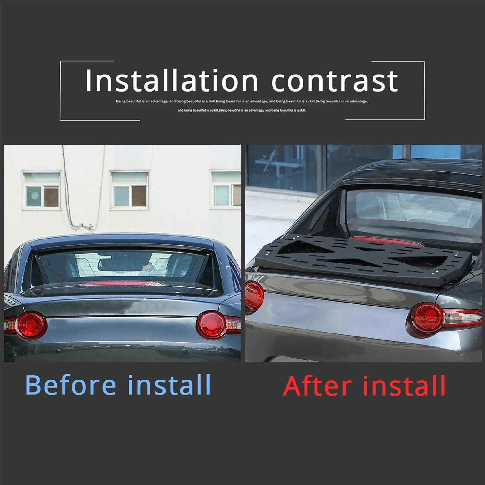 

For Mazda MX-5 2016-2023 Car Trunk Luggage Rack Boot Trunk Aluminum Alloy Material Car Accessories