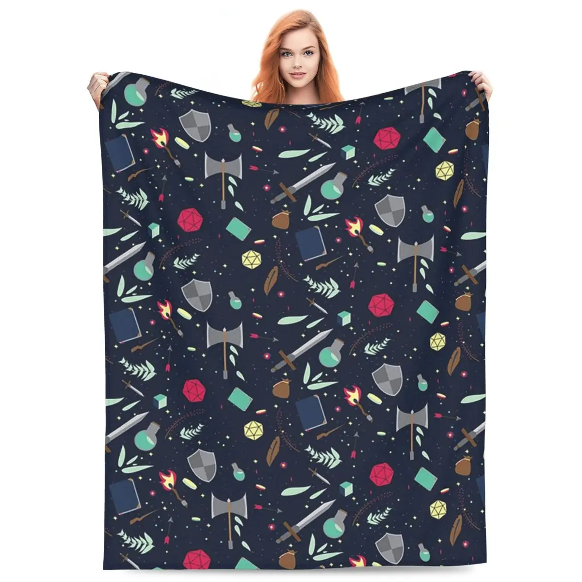 

Одеяла с рисунком Dnd Items, мягкое теплое фланелевое одеяло, постельные принадлежности для кровати, гостиной, пикника, путешествий, дома, дивана