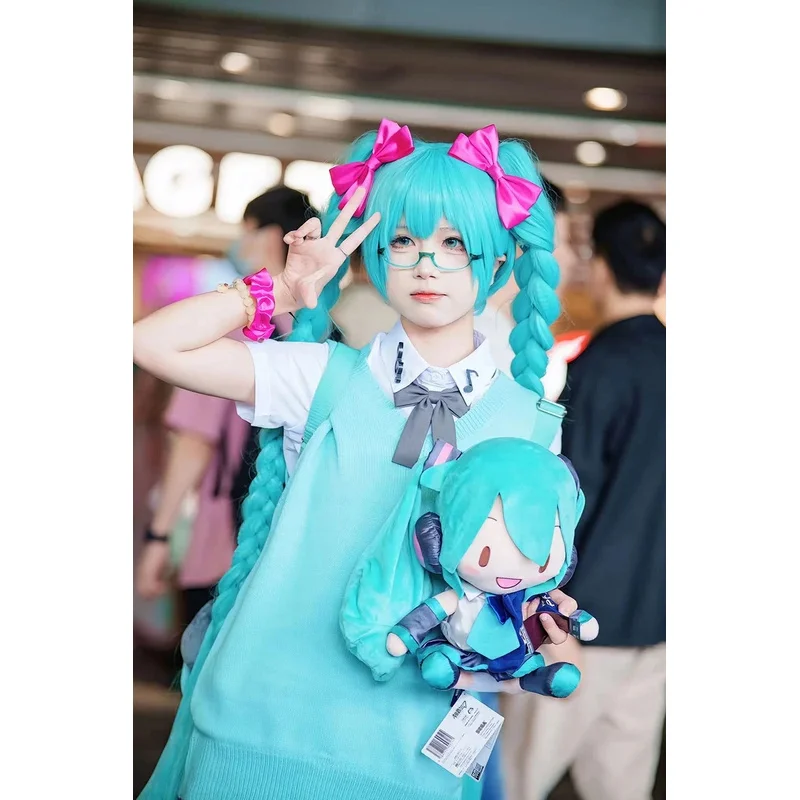 Anime Vocaloid Miku cosplay seksowne kobiety odgrywanie ról japonia sukienka midi początkujący przyszłość kostium impreza z okazji Halloween śliczne peruki mundury