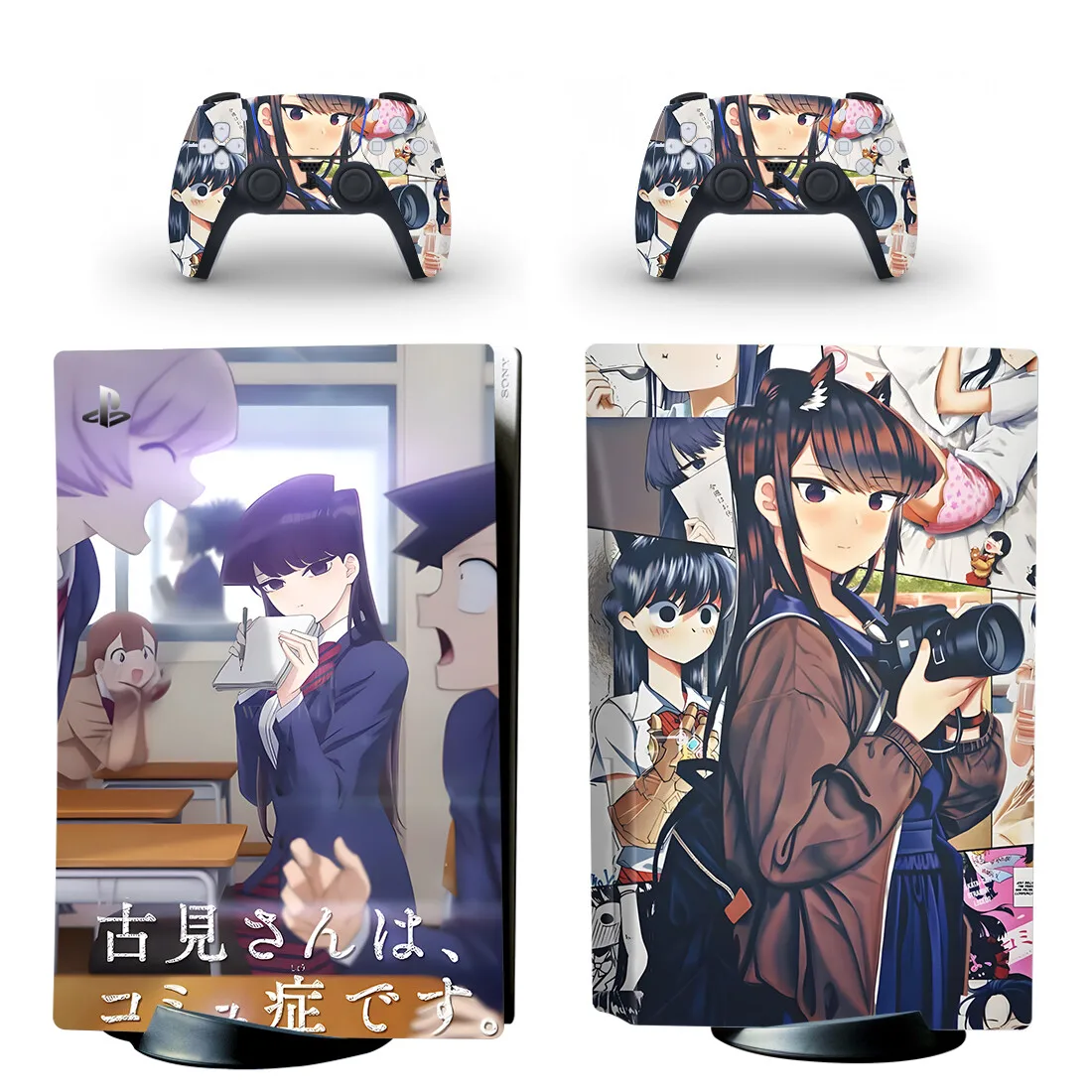komi-shouko-anime-ps5-disco-pele-adesivo-protetor-decalque-capa-para-console-controladores-ps5-disco-pele-adesivo-acessorios-de-vinil