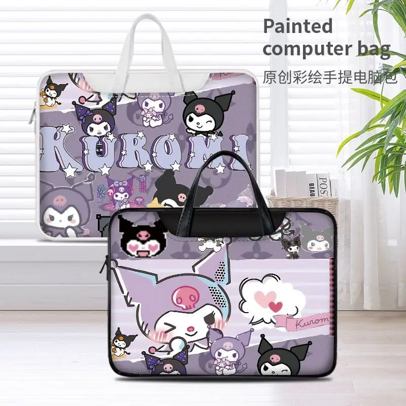 

Disney Anime Sanrio Kuromi Laptop Bag Cute Large Capacity Tablet Organizer Cartoon Handbag Laptop Case 15in 13in 14in 16in Gift