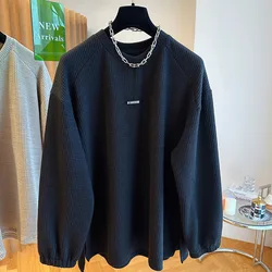 New Spring and Autumn Fashion Lazy Style Design Sense Large Round Neck Loose Versatile Simple Casual Women's Long Sleeve Sweater