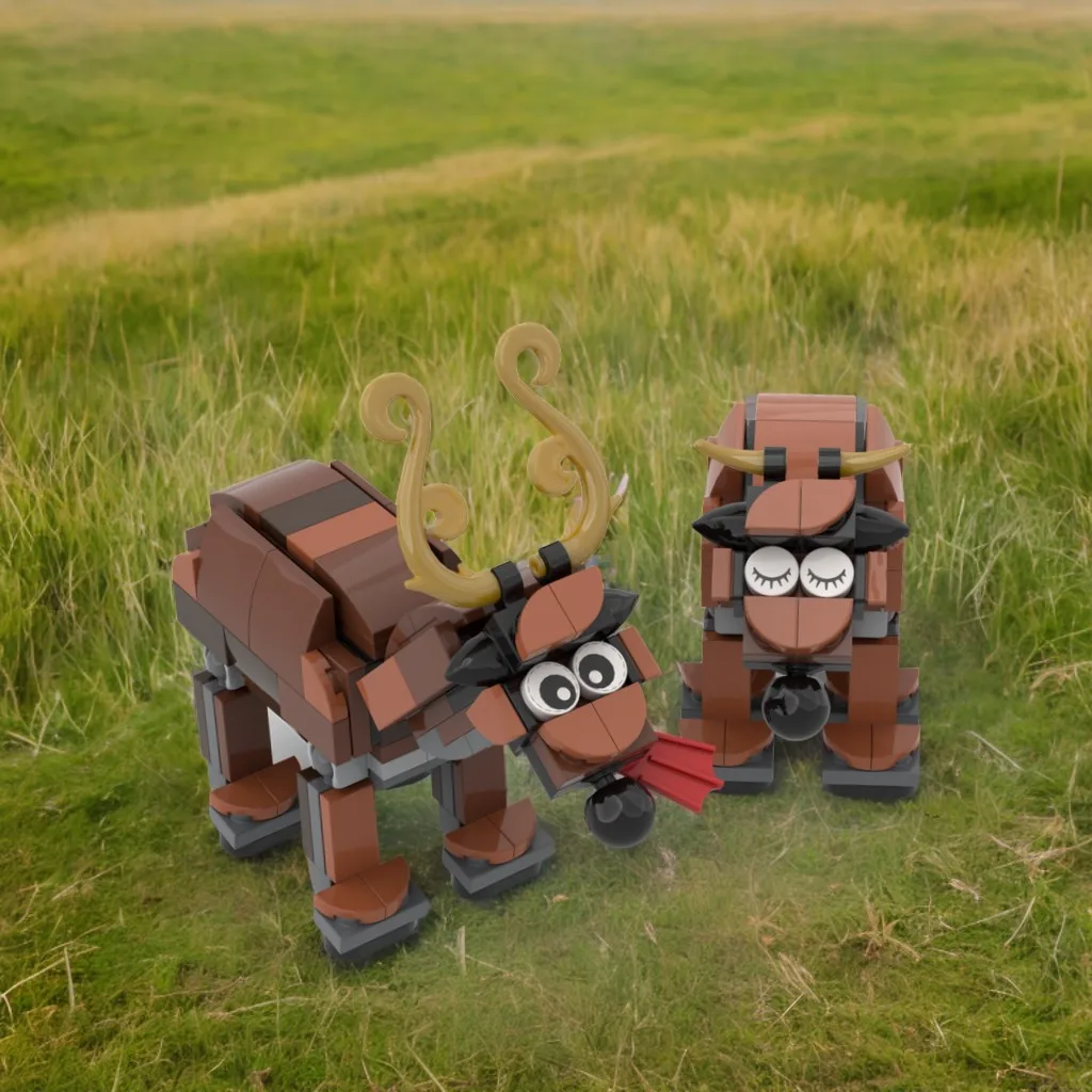 

201 шт. оленей MOC, праздничная фигурка животного, модель, образовательная модель, строительные блоки «сделай сам», игрушки на день рождения, подарок