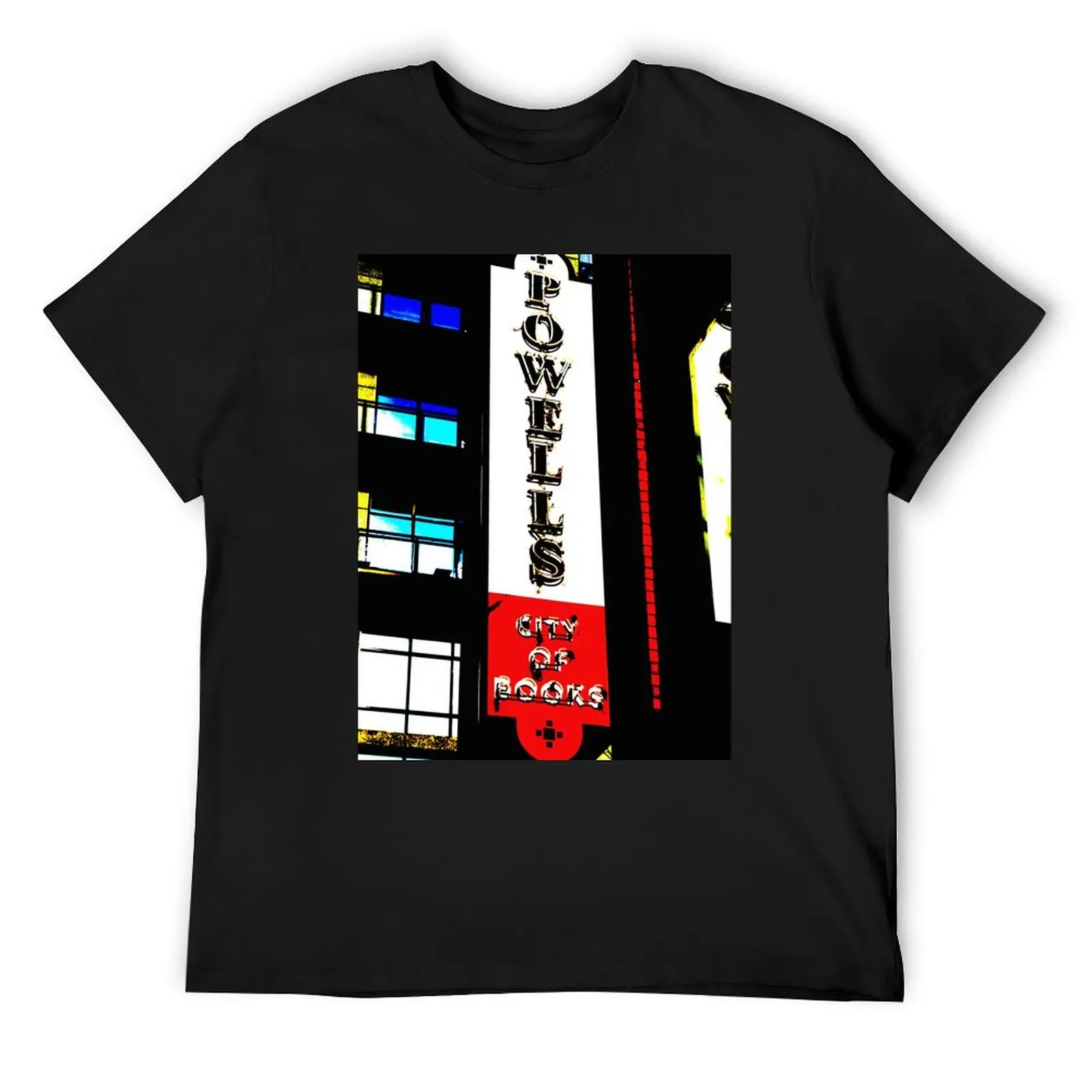 

Powell's City of Books Sign T-Shirt boys animal print Short sleeve tee quick-drying mens t shirts pack