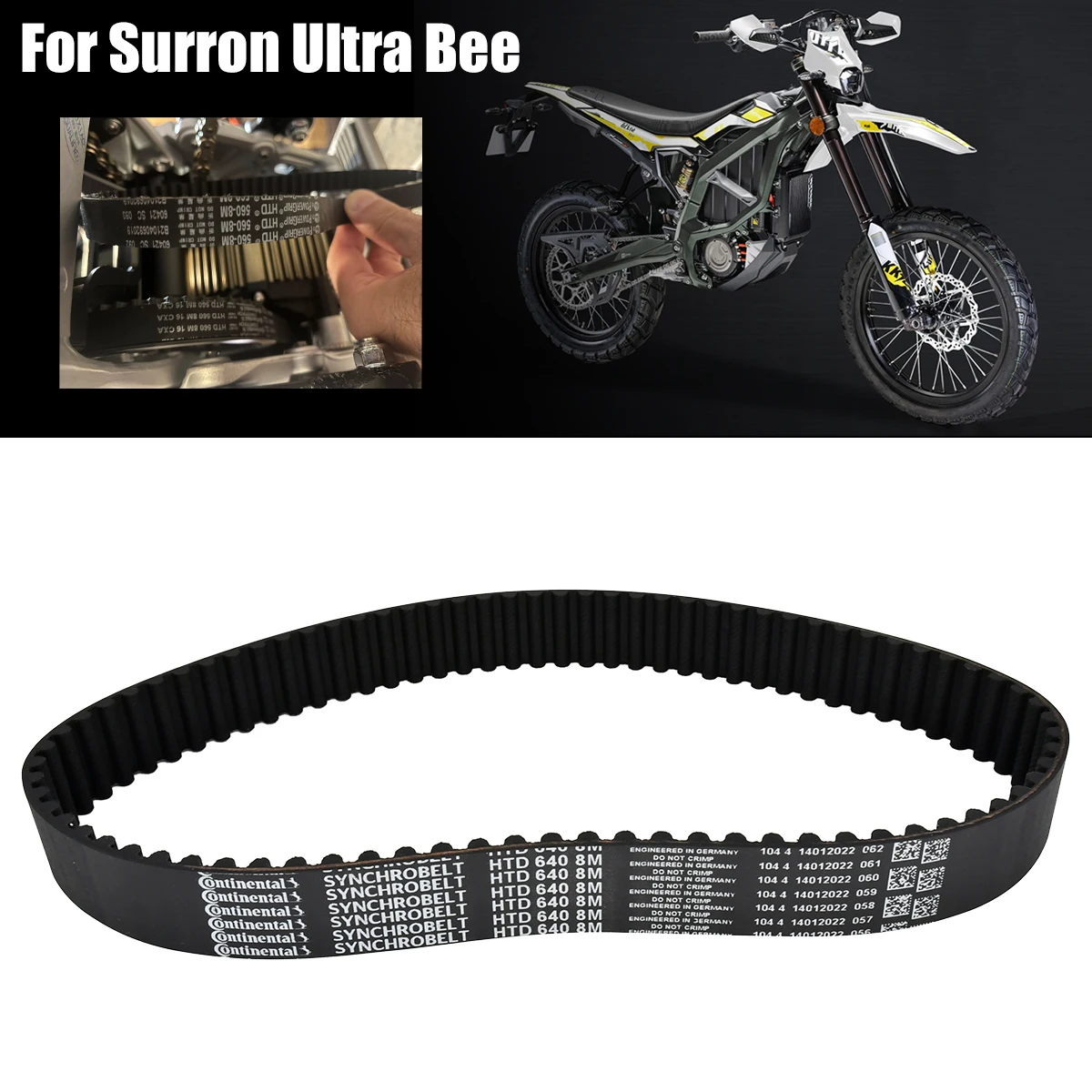 

Electric Motorcycle Drive Belts Transmission Belt For Surron Ultra Bee Sur-Ron Sur Ron Enduro Dirt Pit Bike