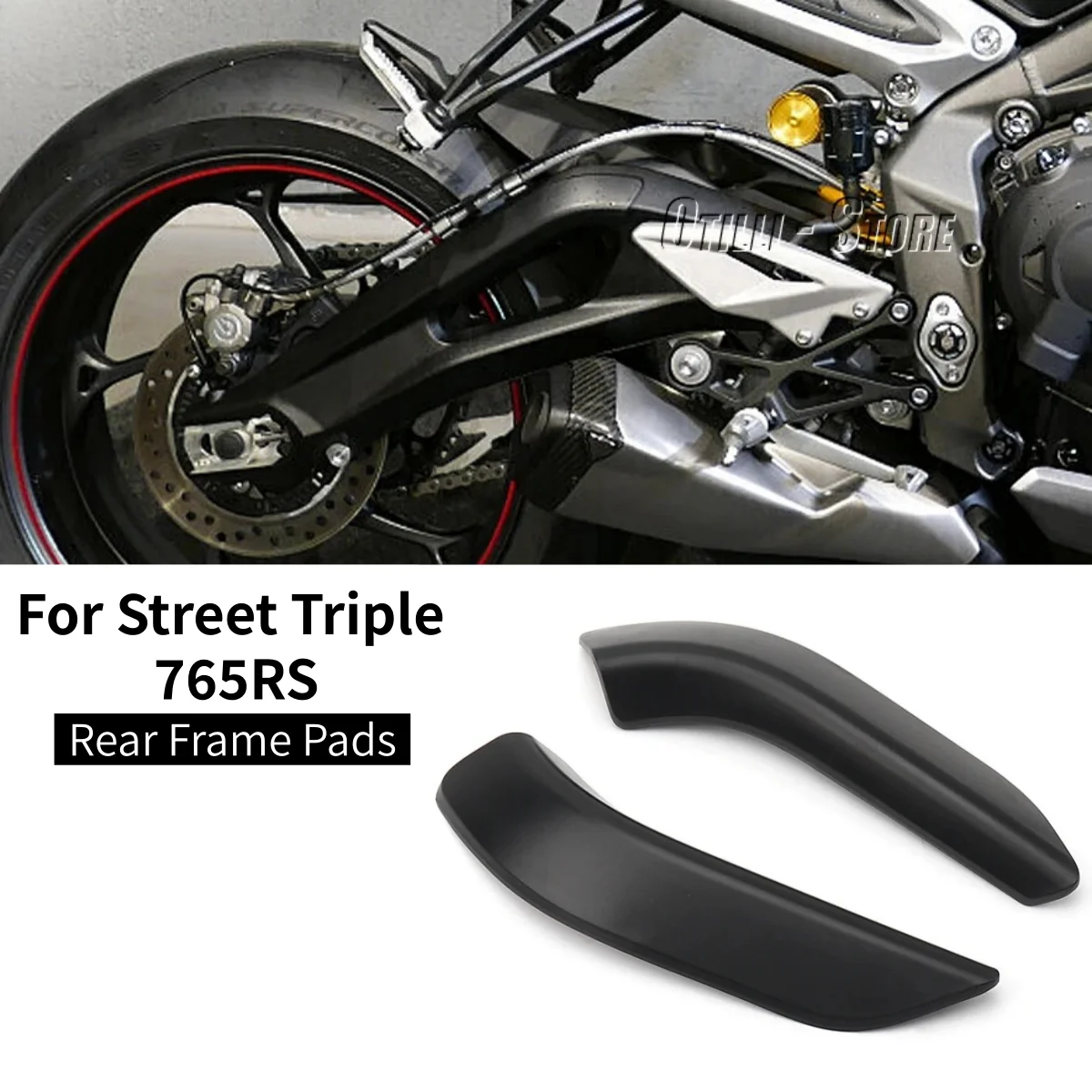 

For Street Triple 765 RS FOR STREET TRIPLE 765RS Motorcycle Rear Frame Pads Anti-collision Rear Rocker Arm Protective Cover
